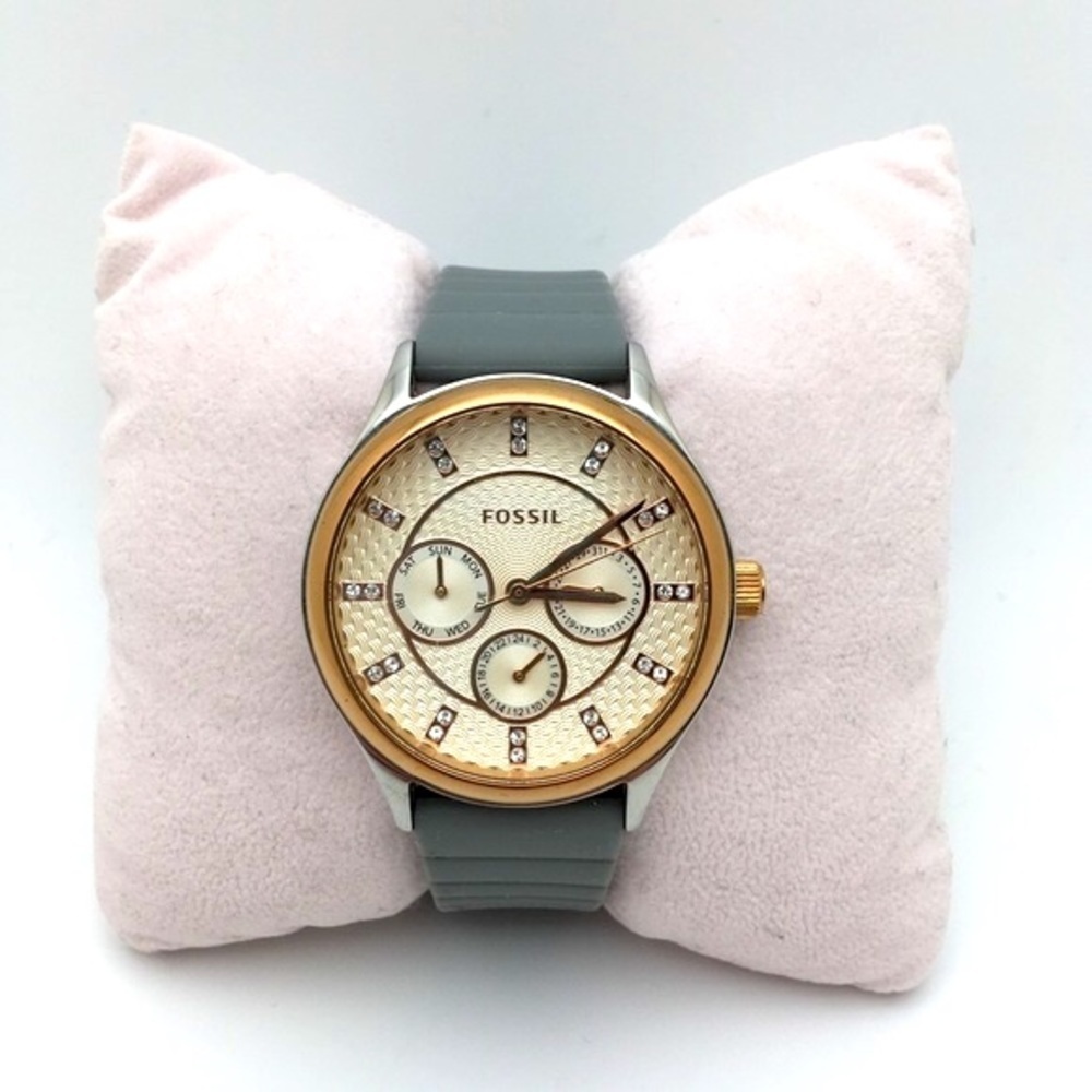 Fossil BQ1566 Gold Gray Stainless Steel Watch - Picture 2 of 14
